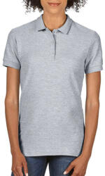 Gildan Női Galléros póló Rövid ujjú Gildan Premium Cotton Ladies' Double Piqué Polo - L, Sportszürke