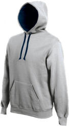 Kariban Férfi kapucnis pulóver Kariban KA446 Men'S Contrast Hooded Sweatshirt -XL, Oxford Grey/Navy