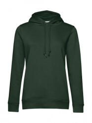 B&C Collection Női kapucnis hosszú ujjú organikus pulóver B and C Organic Hooded /women M, Sötétzöld