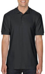 Gildan Férfi Galléros póló Rövid ujjú Gildan Premium Cotton Double Piqué Polo - L, Fekete