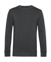B&C Collection Uniszex hosszú ujjú organikus pulóver B and C Organic Crew Neck French Terry S, Aszfalt szürke
