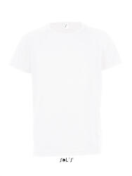 SOL'S Gyerek póló SOL'S SO01166 Sol'S Sporty Kids - Raglan-Sleeved T-Shirt -12A, White