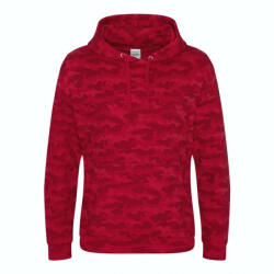 Just Hoods Uniszex kapucnis pulóver Just Hoods AWJH014 Camo Hoodie -XL, Black Camo