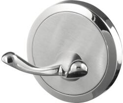 BISK Cuier baie Bisk Sensation, 2 agățători, montaj pe perete, crom satinat (BIS03100)