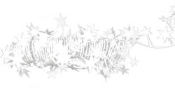 LAALU karácsonyi dekoráció - spirál lánc csillagokkal, fehér, 2 m (LAU-2128)