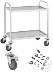  polcos rozsdamentes acélból készült catering kocsi, akár 150 kg-ig