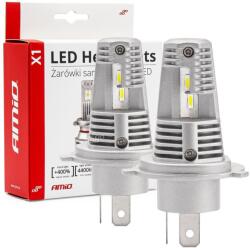 AMiO LED H4 - 40W fehér (foglalat P43t), 2 darabos készlet