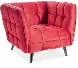 SIGNAL MEBLE Castello Velvet Bordó Bársony Fotel Wenge Lábakkal (CASTELLO1V59)