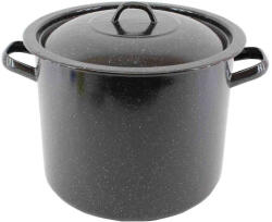  Zománcozott Fazék Fekete 32cm 21 Literes+Fedő