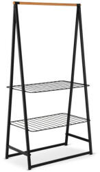 Brabantia Linn 1008930 Multifunkcionális ruhaakasztó, 2 polc, acél, fekete