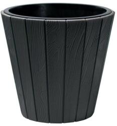  Woodee Kerek Virágtartó 35CM ANTRACIT