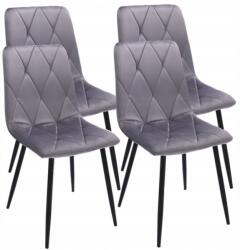  x KÁRPITOZOTT SZÉK steppelt BÁRSON modern - pepita - 66 264 Ft