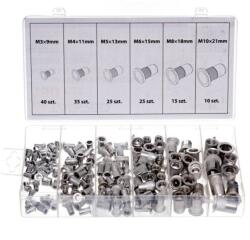 Silver Комплект гайки с нитове m3-m10 Алуминий 150бр ex11361 (ex11361)
