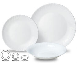Kinghoff Set farfurii Kinghoff KH 1875, 18 piese, 6 persoane, Portelan, Alb (KH 1875) Serviciu de masa