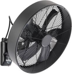ZEVENTI - стенен вентилатор fanny 50w/230v черен + дистанционно управление (zv0050)