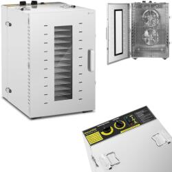  Ipari élelmiszer-szárító fűszernövényekhez, gyümölcsökhöz, gombákhoz, 16 rács, 1500 W