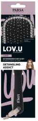 PARSA Perie de descurcat LOV. U, Wet&Dry, negru, 1 bucata, Parsa
