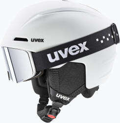 uvex Детска скиорска каска UVEX Viti Set + очила Speedy Pro white matt/mirror silver/green/clear