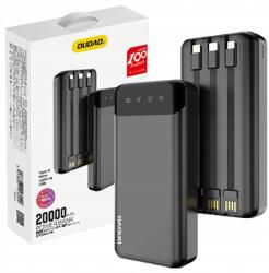 Dudao Powerbank 20000MAH 3 Kábeltel Usb-c Micro Usb Lightning (K6Pro+-black)