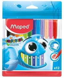 Maped MAPED: Комплект от миещи се флумастри Color Peps Ocean, 2 мм - 12 бр (IMA845720)