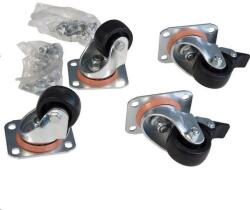 Legrand tömör fém görgő készlet 2 zárható és 2 elforduló kerékkel rackszekrényhez, kábelbevezetővel, Evoline (ECAST4) - oneclick