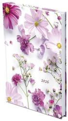 TopTimer Határidõnapló TOPTIMER Joy J011 B/5 heti fehér lapos UV lakk Pillangóvirág 2026 (T011J-201) - tonerpiac