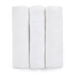 Petite&Mars Petite&Mars, Moussy Total White, set de scutece din muselina de bambus, 68x68 cm, 3 buc