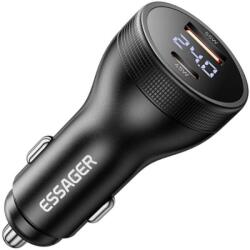 ESSAGER Încărcător auto super rapid Essager 100W A+C cu afișaj digital (ECCPQ-KL0H-P)