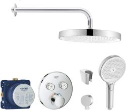 SANITINO - Zuhanyszett csapteleppel és Grohe rejtett testtel, kielle kiegészítőkkel, króm SANI21GKK009 (SANI21GKK009)