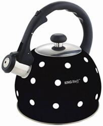Kinghoff Fierbător de ceai Kinghoff KH 1049, 2 litri, cu fluier, mâner izolat, compatibil inducție - Negru