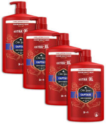 Old Spice Captain 3 az 1-ben Tusfürdő és Sampon (4x1000 ml)