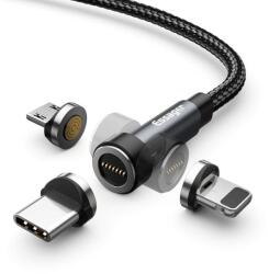 Essager mágneses USB-A és Micro USB, 2.4A, 1m (EXCCXM-WC0G)