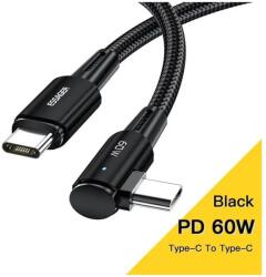 Essager Sunset USB-C / USB-C 2.0 3A, 60W, 2m, hajlított (EXCTT2-CGWTA01)