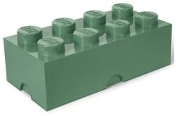 Lego Storage Brick 8 Tárolódoboz 25x50cm - Homokzöld (40041747) (40041747)