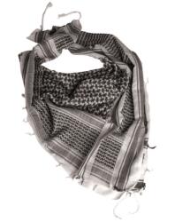 Mil-Tec arafat kendő, fehér - fekete, 110x110cm