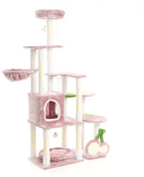 Fudajo cseresznye mintás rózsaszín macskakaparófa 162 cm 64243