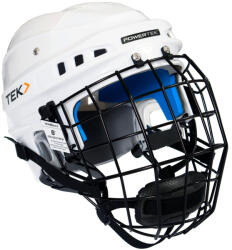 POWERTEK Cască de hochei V3.0 Combo White Junior S