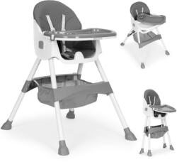 Homelux Gyerek etetőszék tálcával és kosárral 5 pontos biztonsági övvel szürke (HC521_GREY) - leziter