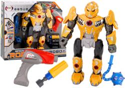  Játékrobot - Csavarozó Fegyverrel, Hanghatásokkal, Sárga