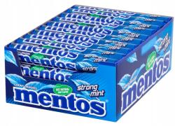 Mentos Bomboane gumate cu mentă Mentos Strong Mint, cutie 40 x 37, 5 g