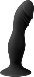 EasyToys - dildo glandă, ventuză - negru (8718627526620) Dildo