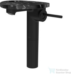 Laufen ADA magasított mosdó csaptelep lyukkal, leeresztő nélkül, PVD matt fekete/fekete márvány HF506714516000 (HF506714516000)