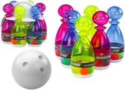 LEAN Toys Bowling Készlet 6 Bowling Bábu Átlátszó Színes