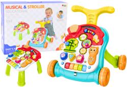 LeanToys 2 Az 1-Ben Interaktív Fény- és Hangvezérlésű Babakocsi Oktatási Tábla