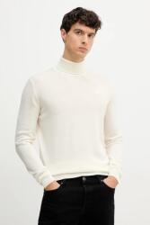 KARL LAGERFELD gyapjú pulóver könnyű, bézs, garbónyakú, 554399.655058 - bézs S