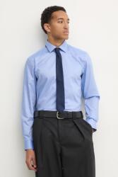 HUGO BOSS pamut ing férfi, galléros, slim, 50534066 - kék 41