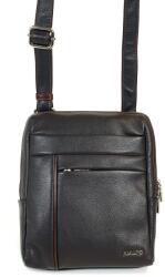 RIALTO sötétbarna, aszimmetrikus közepes álló férfi válltáska RT10138AE-08 - taskaweb