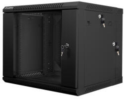 Lanberg 19" kétrészes fali rack szekrény 9U/600X600 lapraszerelt, fekete (WF02-6609-10B) - bbmarket