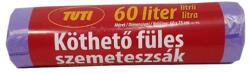 Szemeteszsák, köthető füles, 60 l, 16 db, "Tuti - nyomtassingyen