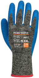 Portwest A611 - Aramid HR Cut Latex kesztyű, fekete/kék (A611K4RXXXL)